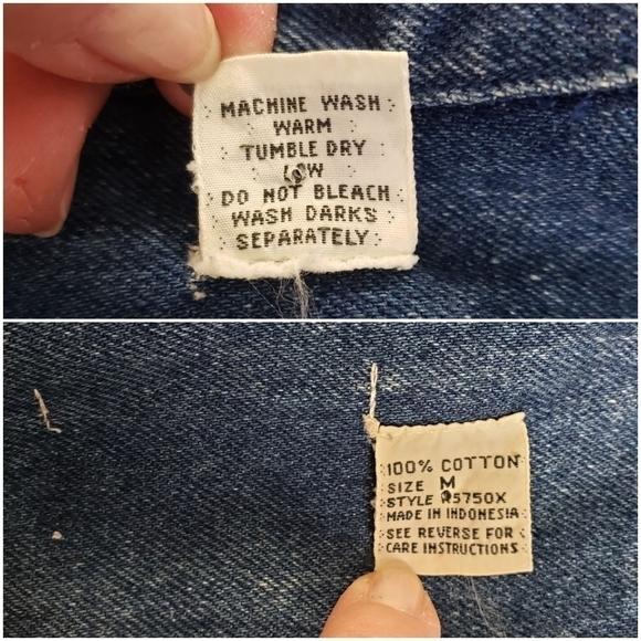 VINTAGE 80s Studded Denim Duster Jacket M Padded Shoulders Oversized EUC - Picture 4 of 11